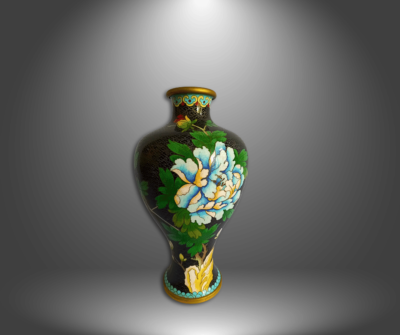 Vibrant Floral Motifs in Cloisonné Art: Explore This Vase