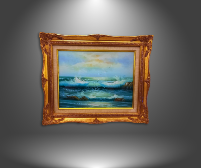 A Seascape – Oil on Canvas, No Signature